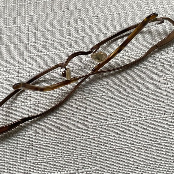 Vintage Liz Claiborne Eyeglasses Bronze Tone Glasses Frame 48[]20 LC-161 TPE - Picture 8 of 12